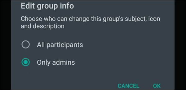 Edit Group Info Admin Settings Whatsapp