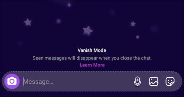 Vanish Mode Instagram Chats
