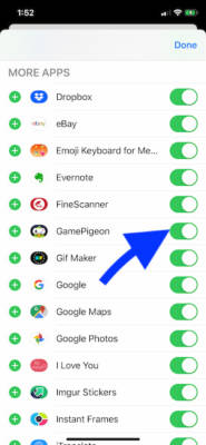 Uninstall Game Pigeon On iPhone