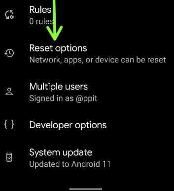 Reset Network Settings Android 11
