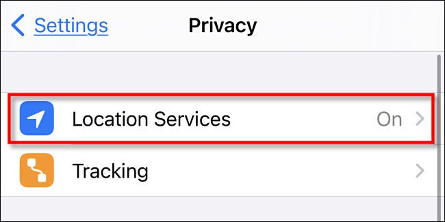 Iphone Tap Location Services
