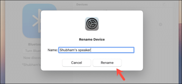 Rename Bluetooth Accessory Mac