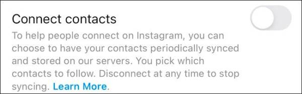 Turn Off Contact Syncing Instagram App