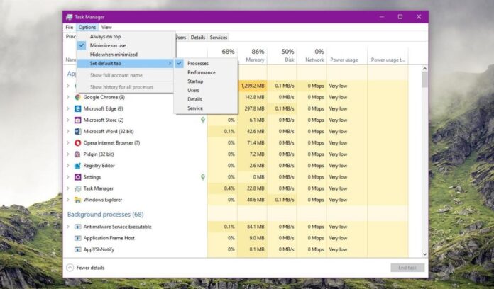 Windows 10 Task Manager