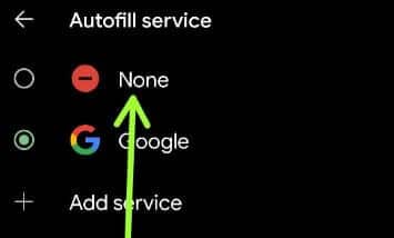 Enable Autofill On Google Pixel 5