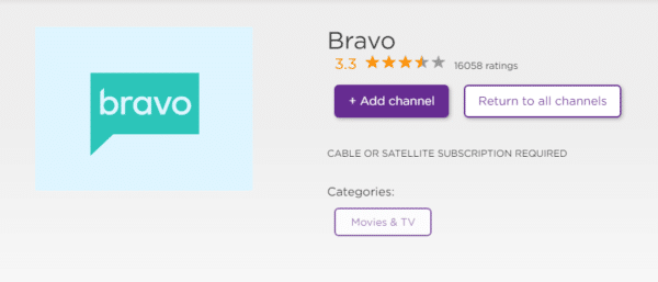 Activate Bravo TV On Roku