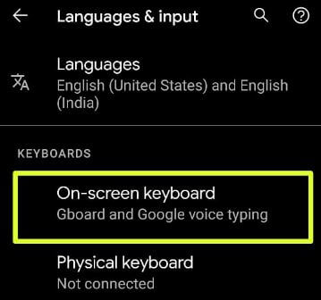 Change Keyboard Language Android 11