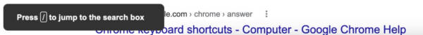 Google Search Shortcut Search Box Return