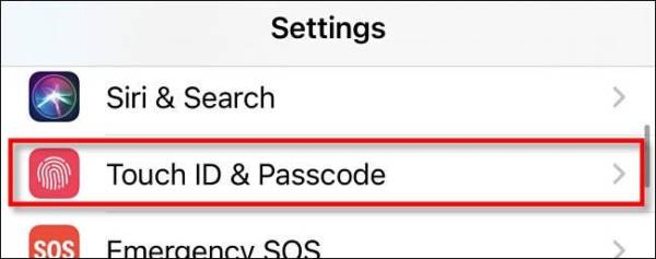 Iphone Settings Touchid Passcode