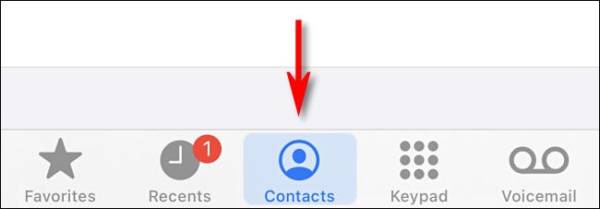 Phone App Tap Contacts