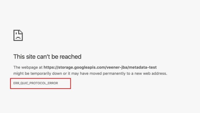 Chrome Err Quic Protocol Error