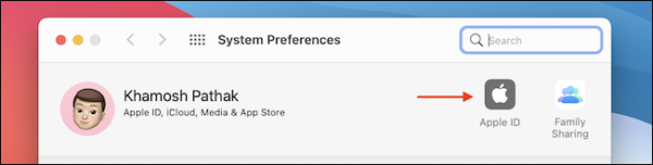 Open Apple Id From System Preferences