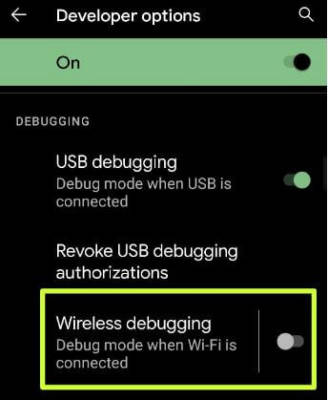 Enable USB Debugging Mode Pixel 5