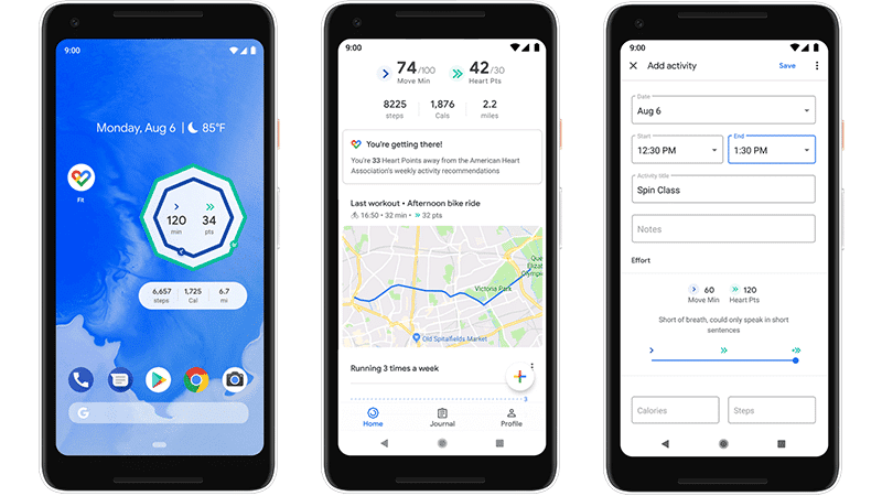 google fit – fitness tracking
