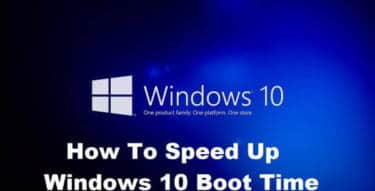 how to speed up windows 10 boot