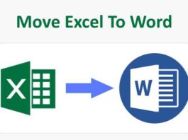 Move Excel To Word