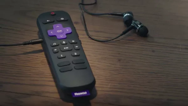 Roku Remote On A Wood Surface