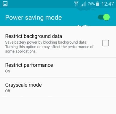 how to enable power saving mode on samsung galaxy nexus i9250