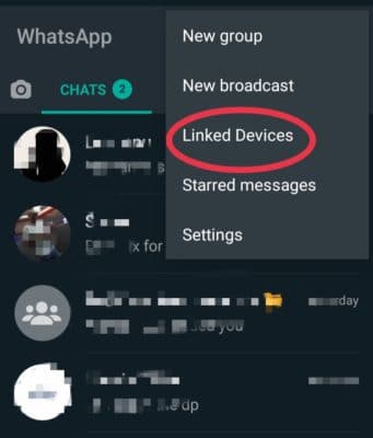 Whatsapp Linked Device Settings