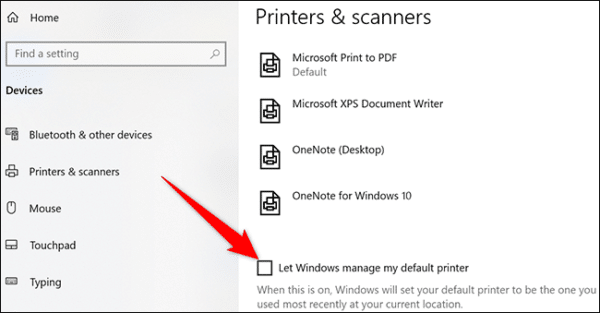 3 Disable Default Printer Windows 10