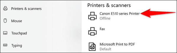 4 Select Printer Windows 10