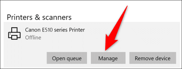 5 Manage Printer Windows 10