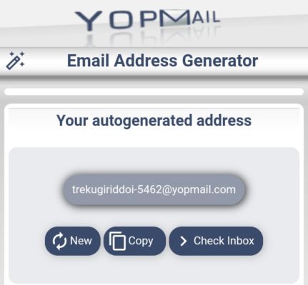 yopmail email address generator