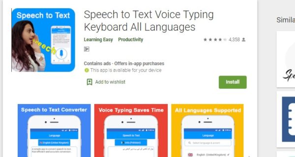 Speech To Text Voice Typing Keyboard