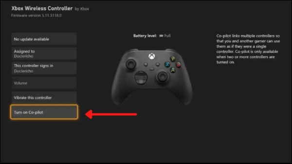 Xbox Co Pilot Step 5 Turn On