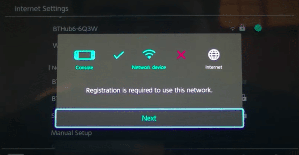 switch browser connection required 