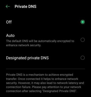 Android Private Dns Settings
