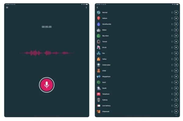 Voice Changer App Audio Effects