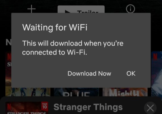 Netflix Wi Fi Only Download