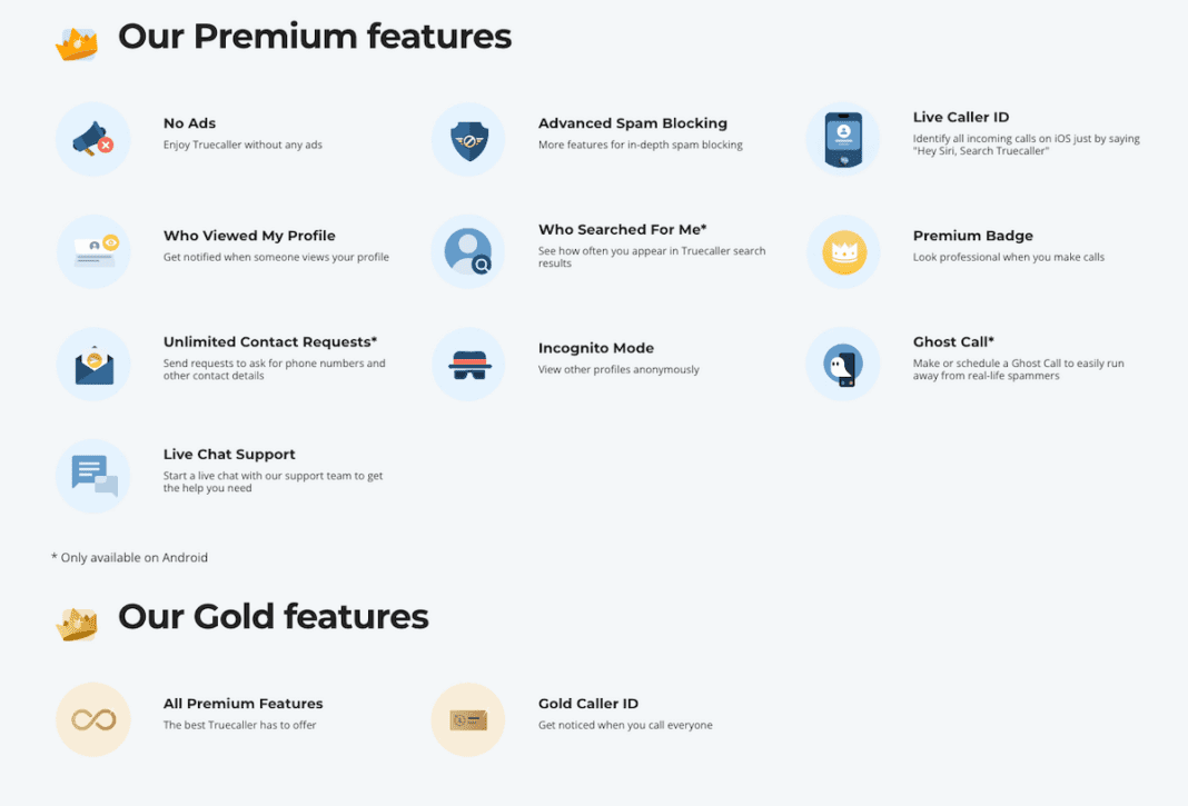 truecaller premium latest features