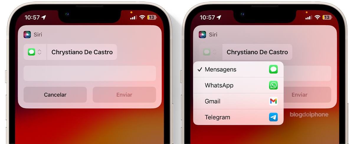 iOS 17 Mensagens Siri